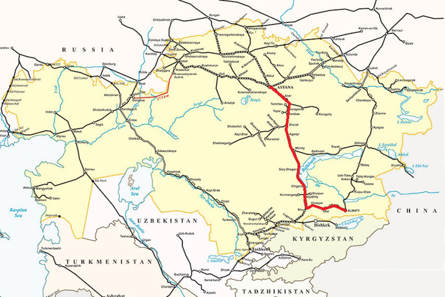 Казахстан жд станции карта